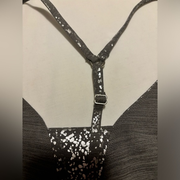 Sweaty Betty Goddess Bra, gray & silver scatter foil, L - Picture 5 of 6